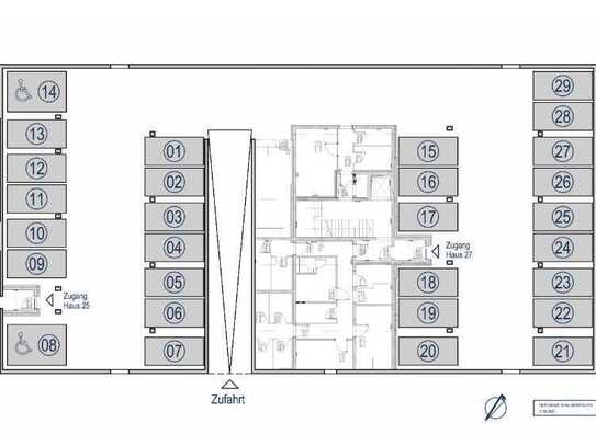 Verfügbare Tiefgaragen- Stellplätze Nr. 23 und Nr. 27 zu vermieten