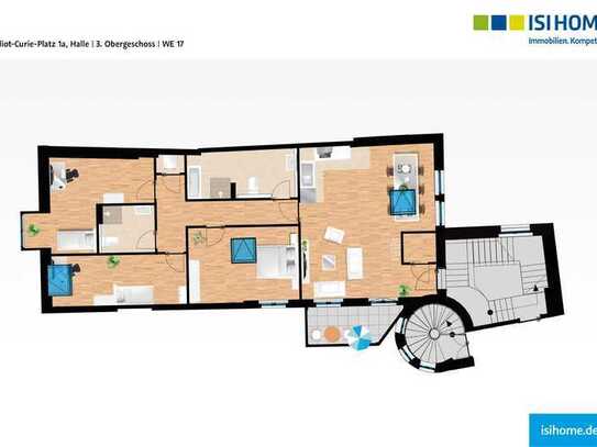 4-Zimmer-Wohnung im Denkmal Château de Curie - WE17