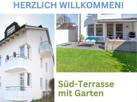 Ein möblierter Traum: Exklusive 2,5-Zimmer-Wohnung mit großer Südterrasse, EBK & Garagen-Stellplatz