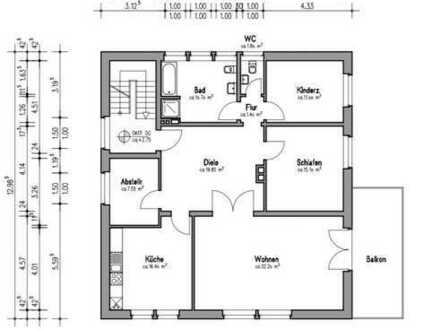 Erstbezug nach Sanierung: attraktive 4-Zimmer-Wohnung mit Balkon in Hiddenhausen
