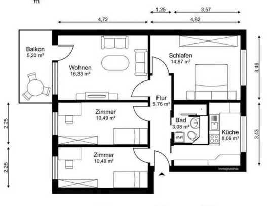 4-Zimmer ETW in Potsdam| bezugsfrei
1. OG mit Balkon | ca. 72 m² | Keller