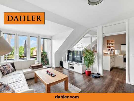 Moderne Dachgeschosswohnung mit Süd/West Balkon: Perfekte Kombination aus Ruhe und Urbanität in Nien