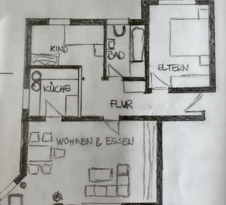 Modernisierte Wohnung mit dreieinhalb Zimmern sowie Balkon und Einbauküche in Maikammer