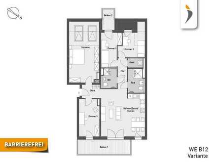 Perfekt für Familien: weitläufige 5-Zimmer-Wohnung mit großem Schlafzimmer und zwei Balkonen