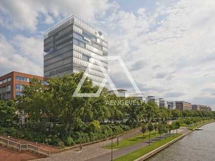 Modernes Hochhaus in ansprechender Glas-Architektur direkt am Main!