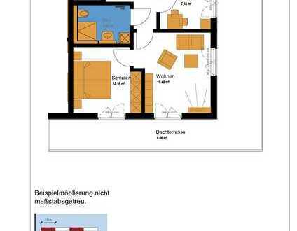 **Erstbezug** 2-Zimmerwohnung mit Dachterrasse zum 16.10.2024!