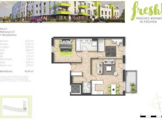 Exklusive, neuwertige 3-Raum-Wohnung mit gehobener Innenausstattung mit Balkon in Frechen