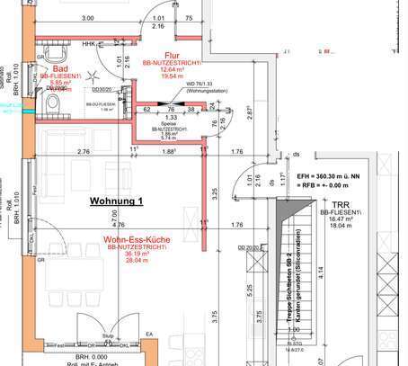 Erstbezug einer 2-Zimmer-EG-Wohnung in Metzingen-Neuhausen