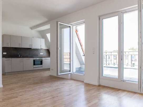Zwei-Zimmer-Wohnung mit Balkon und Domblick als Erstbezug