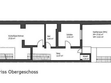 Erstbezug: Schöne 2-Zimmer-Wohnung mit Galerie, Einbauküche und Dachterrasse in Massing