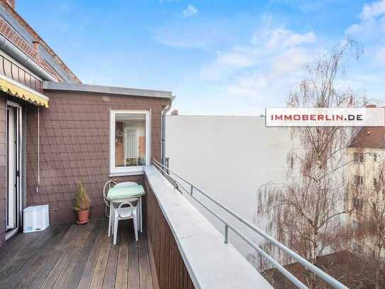 IMMOBERLIN.DE - Fantastische Dachgeschosswohnung mit Westterrasse, Galerieambiente + Lift