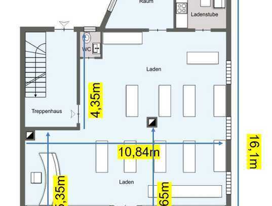 Ladenfläche / Bürofläche in Mühlacker Enzberg in EG zu vermieten