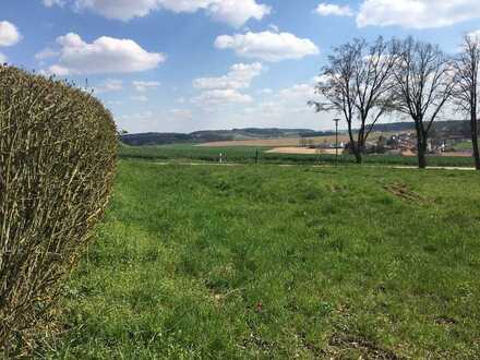 Bei Mengkofen: Wunderschön gelegener Baugrund mit Fernsicht in dörflicher Lage
