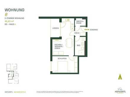 HOFVIERTL - Am Koanznfeld
Haus A Nr.08 - Dachgeschoss 2-Zimmer