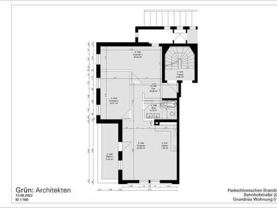 3-Zimmer-Wohnung mit Einbauküche in Brandis