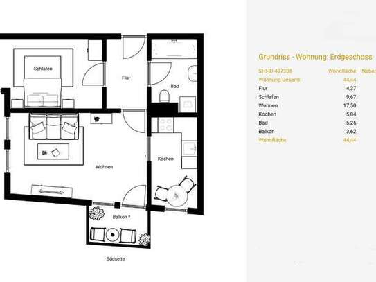 Zeuthen - 44qm, frisch Saniert, Balkon, EBK, Parkett, Stellplatz, Bahnhofsnähe