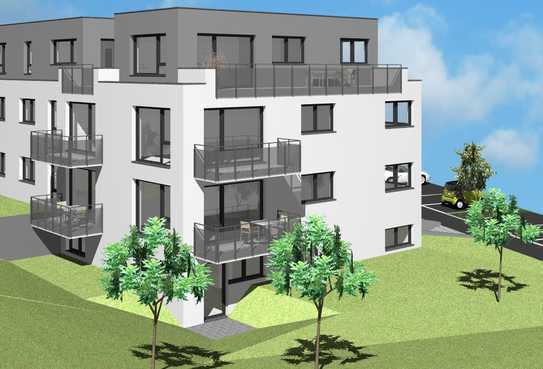 Neubau Kassel-Wolfsanger: Erstbezug von 4-Zimmerwohnung mit Südwestausrichtung und Super-Aussicht