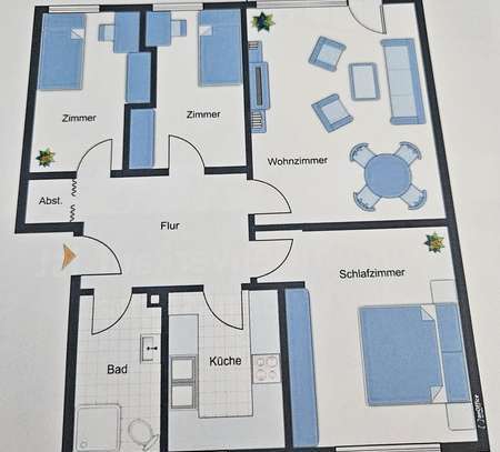 Helle 4-Zimmer-Wohnung mit Süd-Balkon und großem Kellerraum in ruhiger Lage