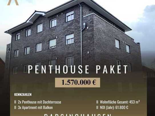 Exklusives Portfolio: 2x Penthouse & 3x Apartment inkl. Stellplätze - Mehrstimmrecht WEG