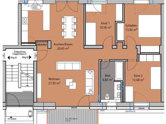 Attraktive 4 Zimmer-Wohnung mit großem Balkon zum Einziehen und Wohlfühlen.