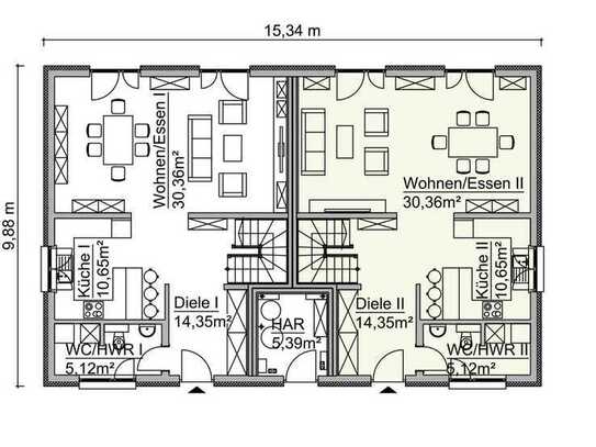 NEUBAU - Doppelhaus in guter Lage - 1x selbst wohnen + 1x vermieten