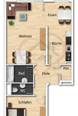 2,5 -Zimmer-Wohnung mit Südbalkon in Lampertheim - Adlerstrasse