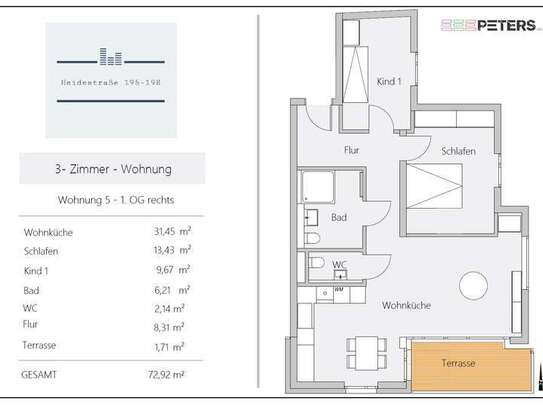 Geschmackvolle 3-Raum-Wohnung mit gehobener Innenausstattung mit Balkon in Köln Wahnheide