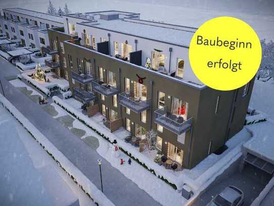 Baubeginn erfolgt - 2-Zimmer-Neubau-Wohnung mit Sonnen-Balkon im Effizienzhaus 40