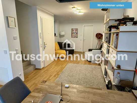 Tauschwohnung: 2 Zi. Maisonette, 2 Balkone + Terrasse gg. 4 Zimmer