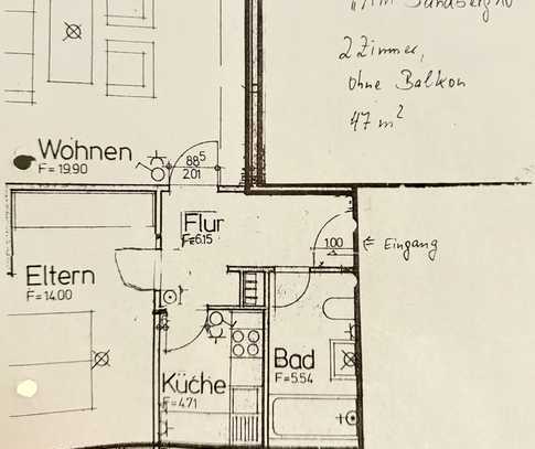 Schöne DG-Wohnung mit zwei Zimmern und Küche in Garbsen, OT Schloss Ricklingen