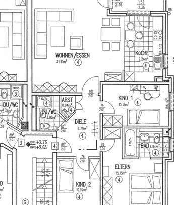 Schöne neuwertige 4-Zimmer-Wohnung mit Balkon in Solingen - nähe Klinikum