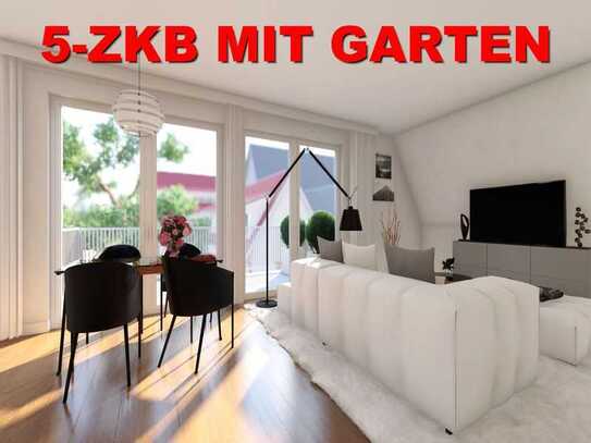 5-Zimmer-Maisonette mit großem Balkon und Blick in die Hausgärten