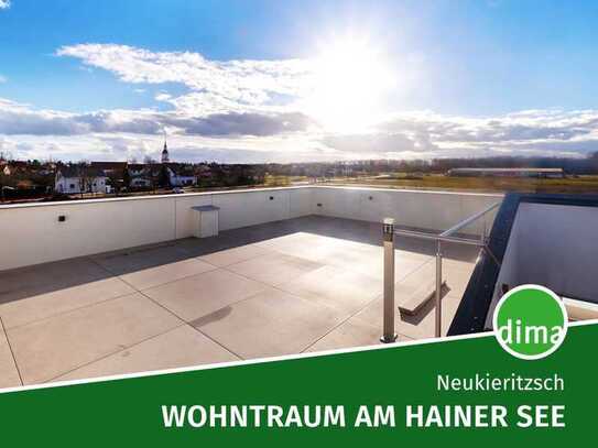 ERSTBEZUG am Hainer See | Nahe Strand mit privater Dachterrasse, Garage, Tageslichtbad, HWR, PV usw.