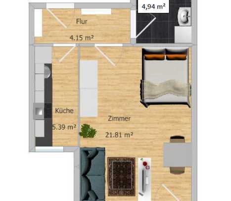 Sanierte und teilmöblierte Wohnung mit sehr guter Kapitalrendite