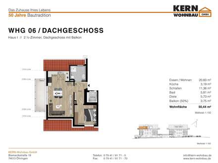 2 1/2 Zi.-Dachgeschoss-Neubauwohnung mit Balkon Haus_I (mit Aufzug) WHG_06