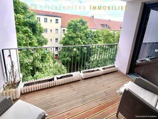 Provisionsfrei: -neu in Oberschöneweide, moderne, vollmöblierte Wohnung mit TG und großem Balkon!