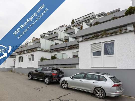 Südwestlage mit herrlichem Innblick! 
2-Zimmer-Maisonette-Wohnung mit Wannenbad und Südbalkon