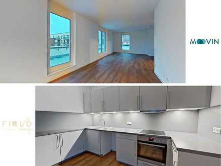 +++Moderne 3-Zimmer-Wohnung mit riesigem Balkon und offenem Küchenbereich im Neubauquartier 'Fiel...