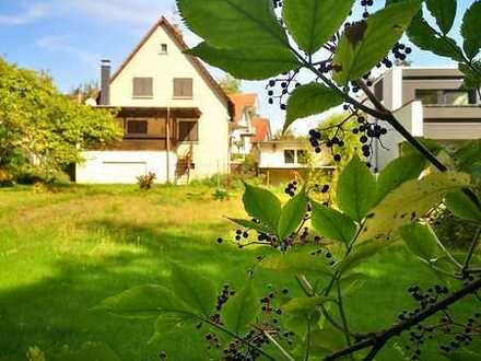 Traumgrundstück mit Altbestand. Ruhelage mit direktem Waldzugang.