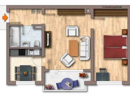 Gut geschnittene 2-Zimmer-Wohnung, 51 qm, Balkon mit toller Fernsicht, zentral gelegen
