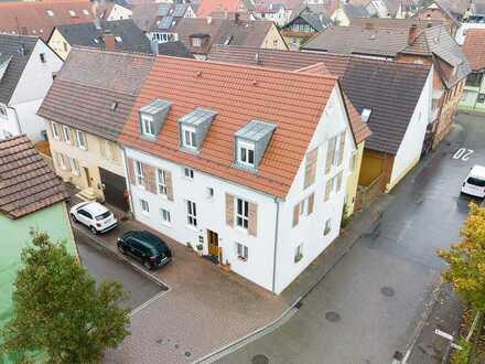 Modernes Mehrfamilienhaus (3 Wohnungen) mit zwei großen Scheunen direkt in Lauffen a. Neckar