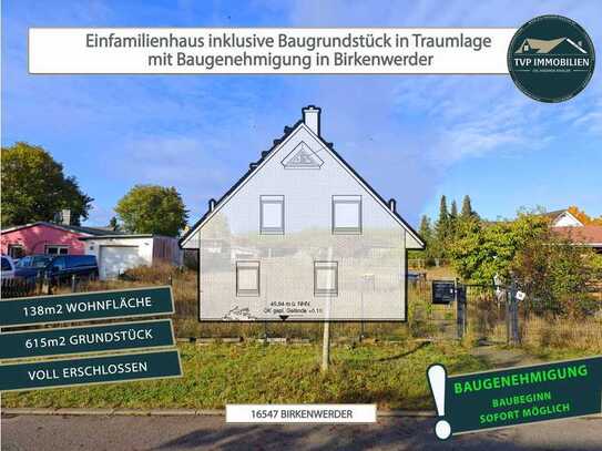 🏡 Einfamilienhaus in Traumlage mit Baugenehmigung in Birkenwerder 🏡 Baubeginn ⚒️ sofort möglich