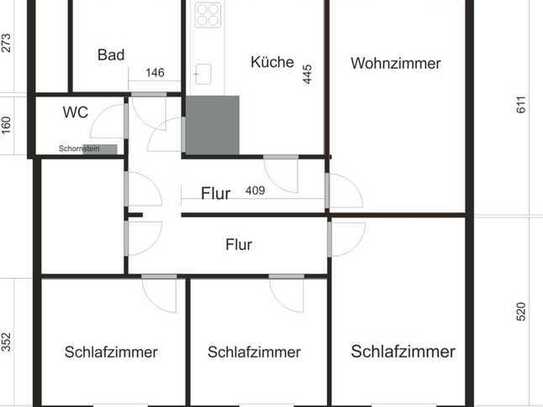 Zentral gelegene Wohnung im Dachgeschoss