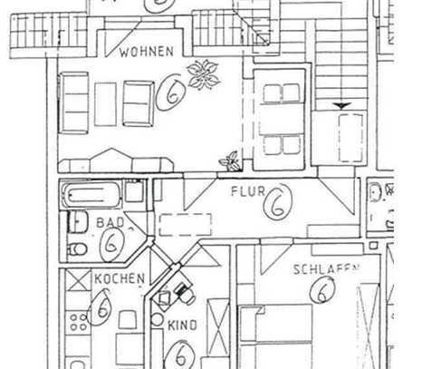 + + + attraktive 3-Zimmer DG Wohnung mit Balkon zur Westseite + + +