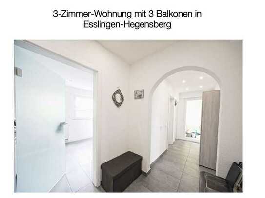 Neuwertige 3-Zimmer-Wohnung mit Balkon und Einbauküche in Esslingen
