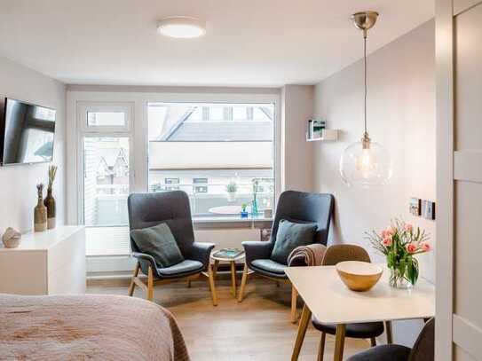 Ruhige, renovierte City Wohnung , mit Garagenplatz und Westbalkon