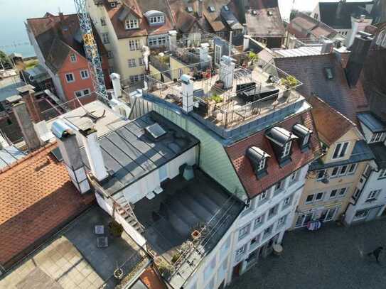 Inselrarität! Penthouse-Wohnung mit Dachterrasse und 360-Grad-Sicht über den Bodensee und die Insel