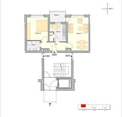 Moderne barrierearme 2 Raumwohnung in Überruhr