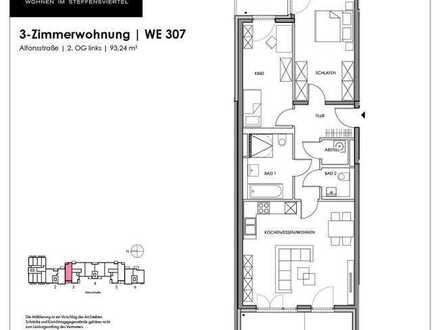 Alfons und Augusta: 3-Zimmer Wohnung mit Balkonen in Sonnenlagen!