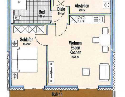Neubau-Mietwohnung (62 m² Wohnfläche) mit Balkon in Laer!